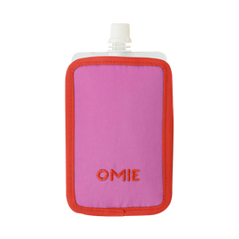 Omie omiechill freezable food pouch pink colour