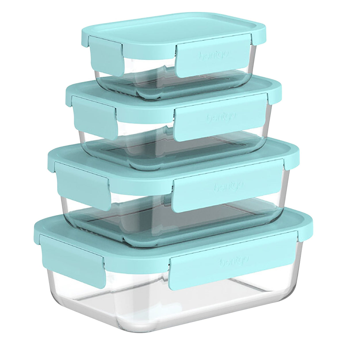 Bentgo 8 Piece Rectangle Glass Food Storage Set - BentoBliss