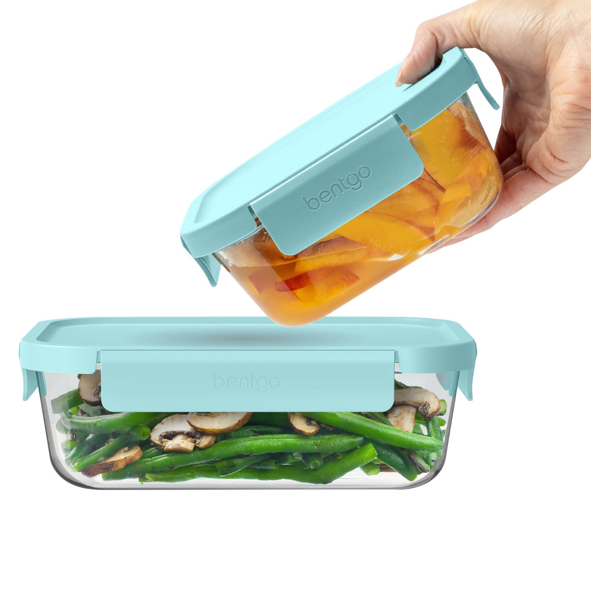 Bentgo 8 Piece Rectangle Glass Food Storage Set - BentoBliss