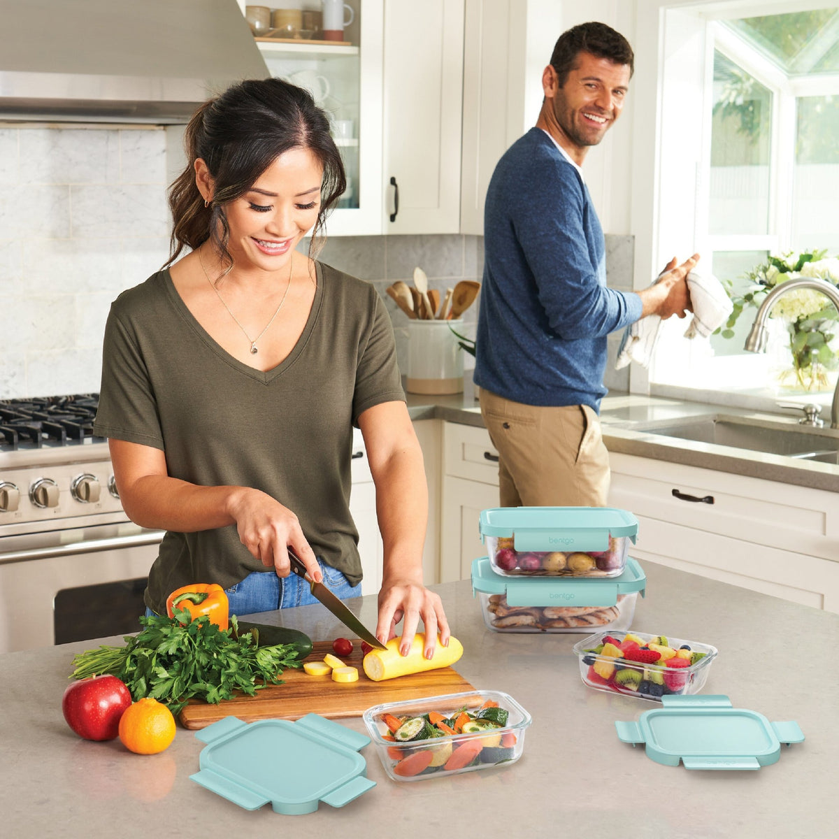 Bentgo 12 Piece Rectangle Glass Food Storage Set - BentoBliss