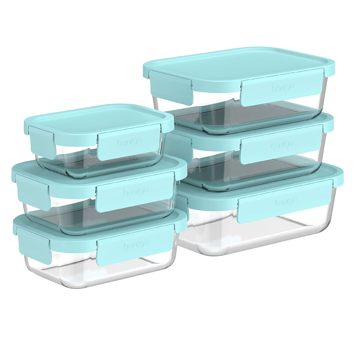 Bentgo 12 Piece Rectangle Glass Food Storage Set - BentoBliss