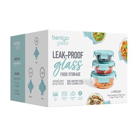 Bentgo 6 Piece Round Glass Food Storage Set