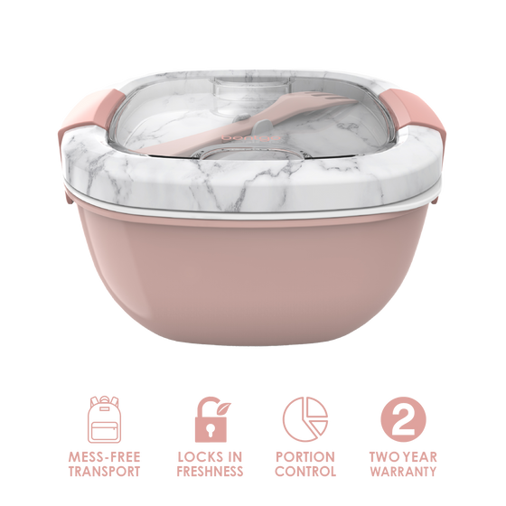 Bentgo all in one salad container blush marble colour product specification