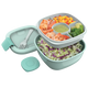 Bentgo all in one salad container coastal aqua colour with food