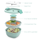 Bentgo all in one salad container coastal aqua colour with container size