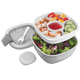 Bentgo all in one salad container grey colour with food and paritions