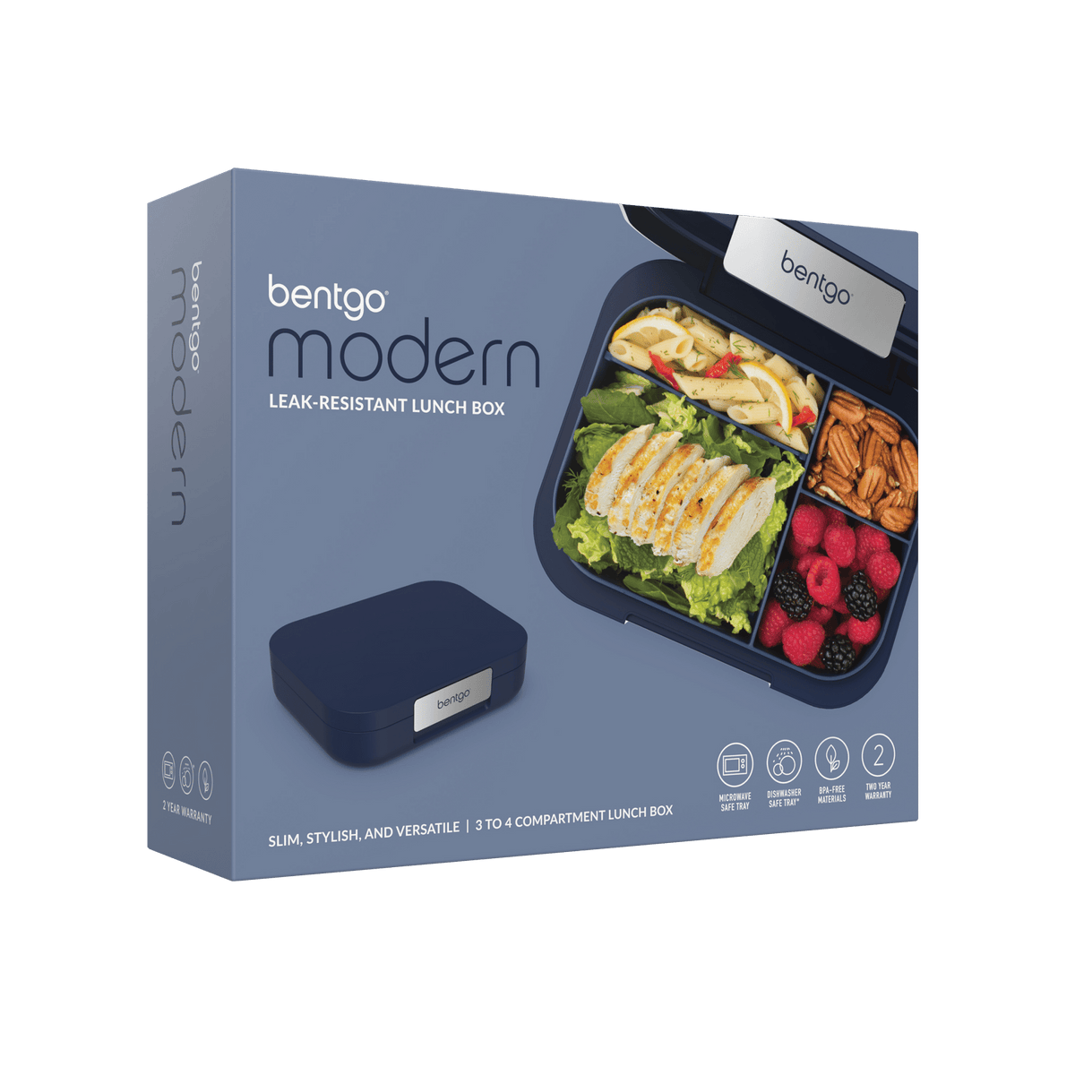 Bentgo Modern Lunch Box and Snack Cup Bundle - Navy - BentoBliss