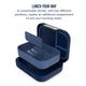 Bentgo modern lunch box leak resistant navy colour with parts and customizable divider