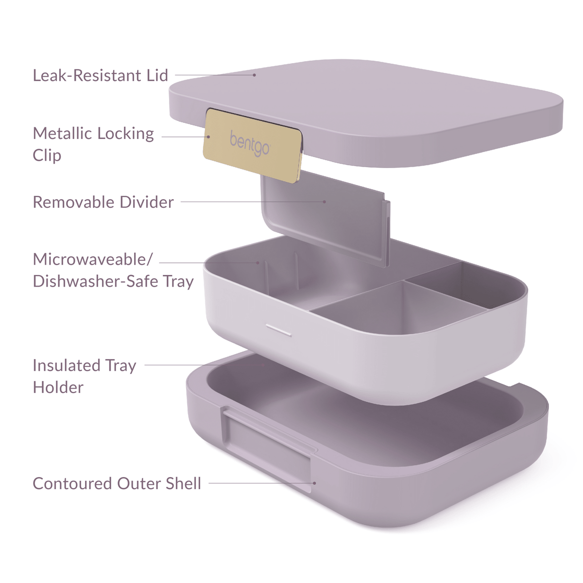 Bentgo Modern Lunch Box and Snack Cup Bundle - Orchid - BentoBliss