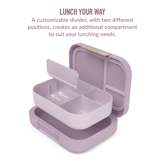 Bentgo modern lunch box leak resistant orchid colour with divider