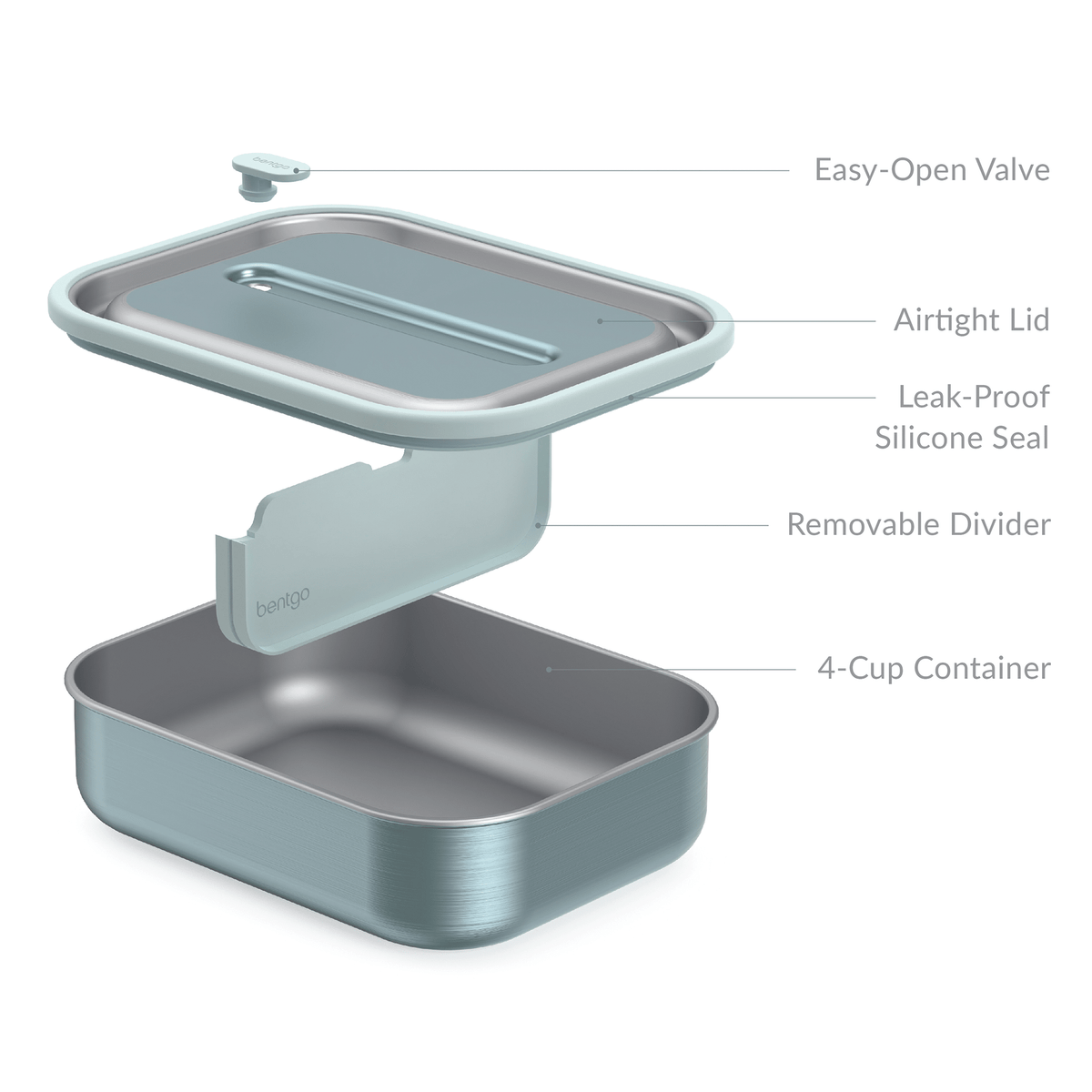 Bentgo Stainless Steel Leak Proof Lunch Box 1200ml - BentoBliss