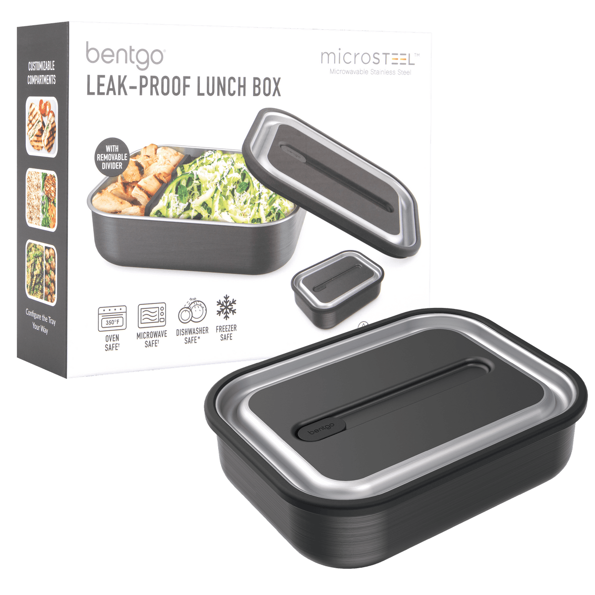 Bentgo Stainless Steel Lunch Box 1200ml And Insulated Lunch Bag Bundle - Black - BentoBliss