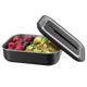 Bentgo stainless steel leak proof lunch box carbon black colour with food