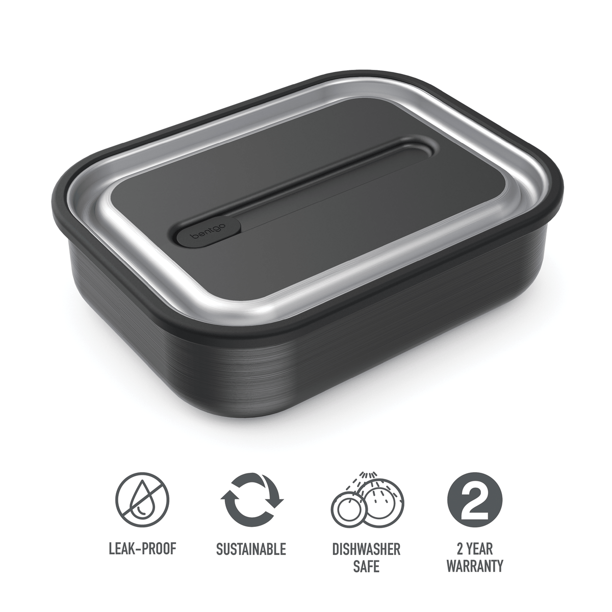 Bentgo Stainless Steel Lunch Box 1200ml And Insulated Lunch Bag Bundle - Black - BentoBliss