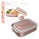 Bentgo stainless steel leak proof lunch box rose gold colour