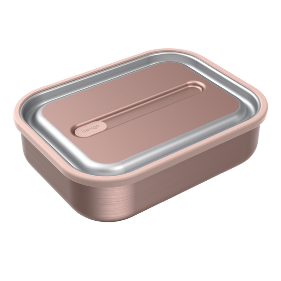 Bentgo stainless steel leak proof lunch box rose gold colour