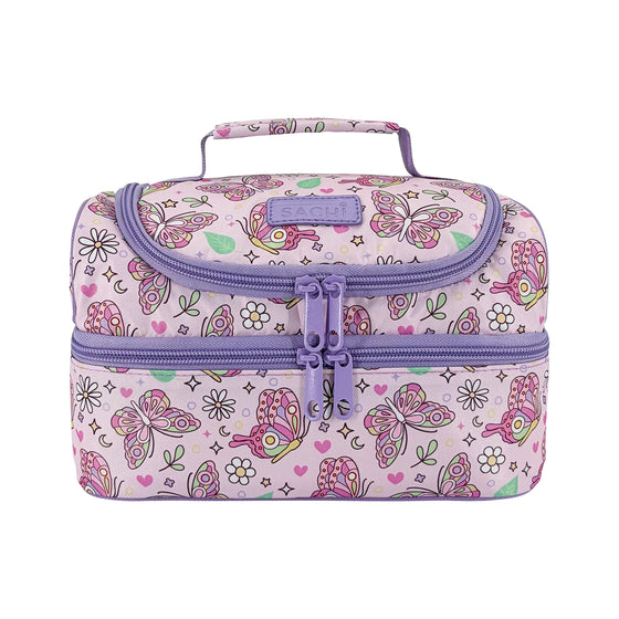 Sachi Insulated Double Decker Lunch Bag - Butterfly Bliss
