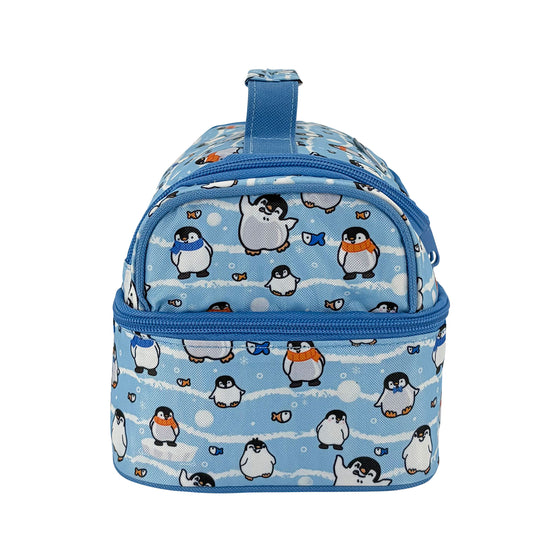 Sachi Insulated Double Decker Lunch Bag - Happy Penguins