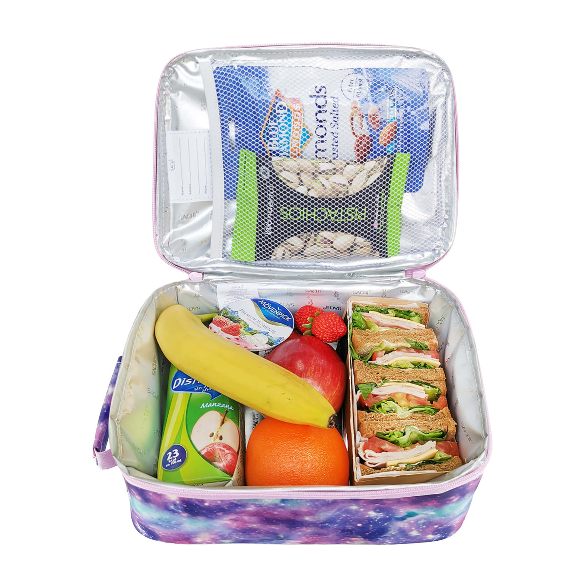 Sachi Insulated Lunch Bag, Food Jar & Bottle Bundle - Galaxy - BentoBliss