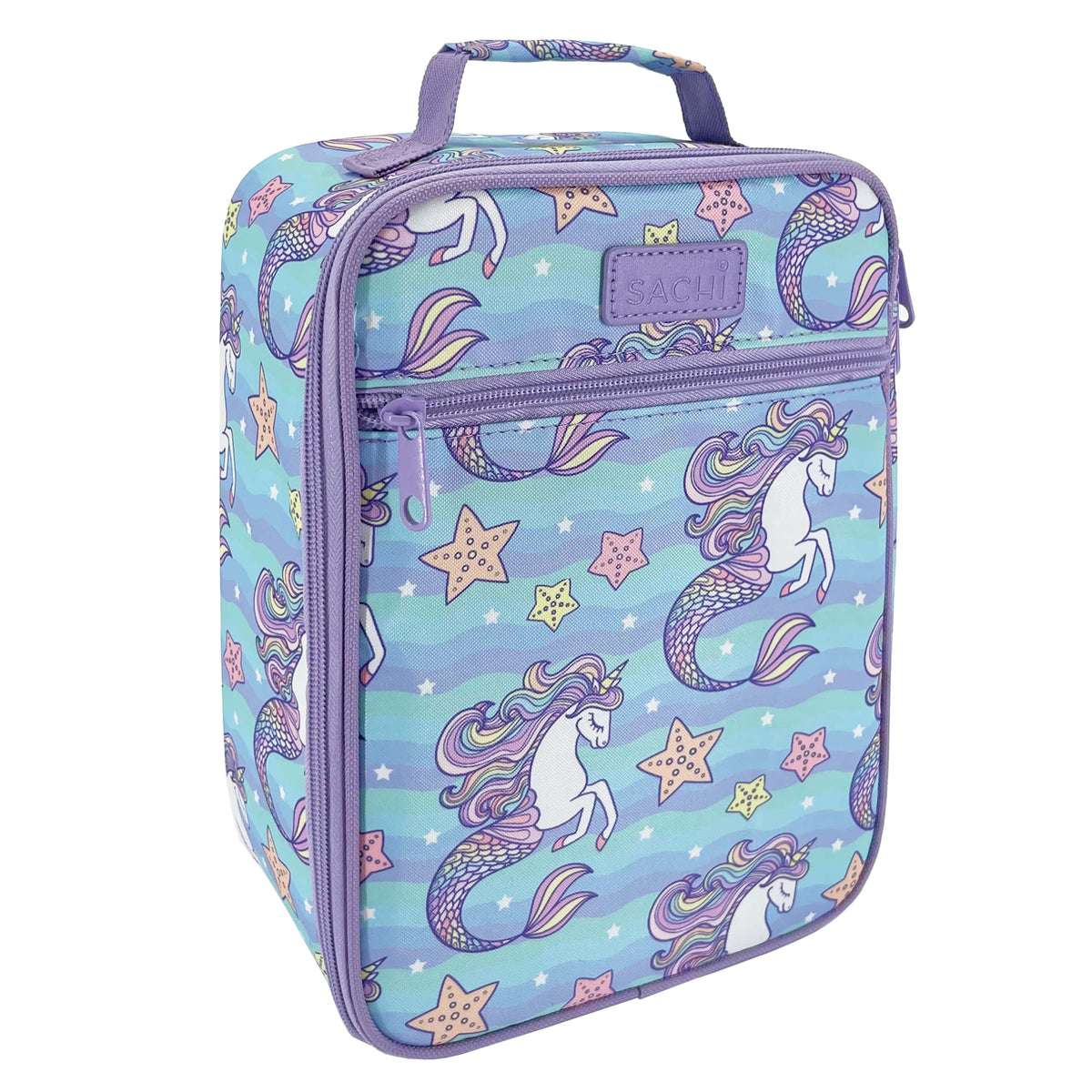 Sachi Insulated Lunch Bag and Bottle Bundle - Mermaid Unicorn - BentoBliss