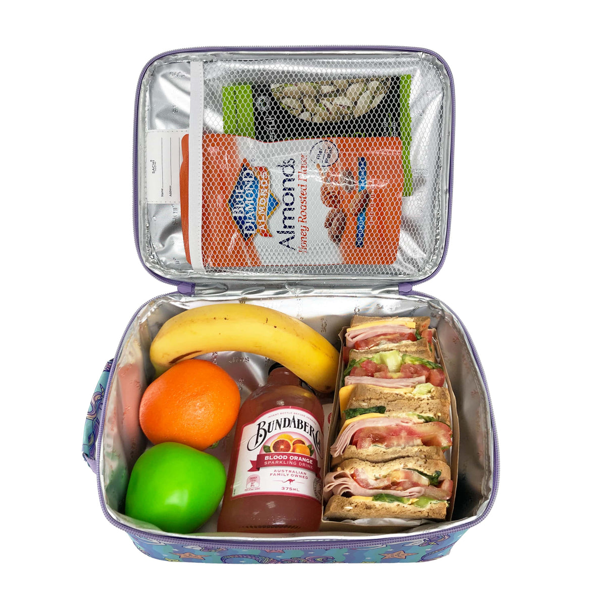 Sachi Insulated Lunch Bag and Bottle Bundle - Mermaid Unicorn - BentoBliss