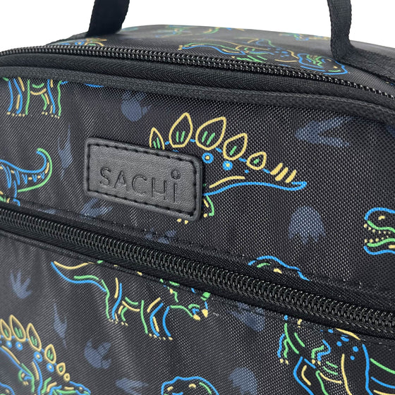 Sachi Insulated Lunch Tote Bag - Neon Dinosaurs