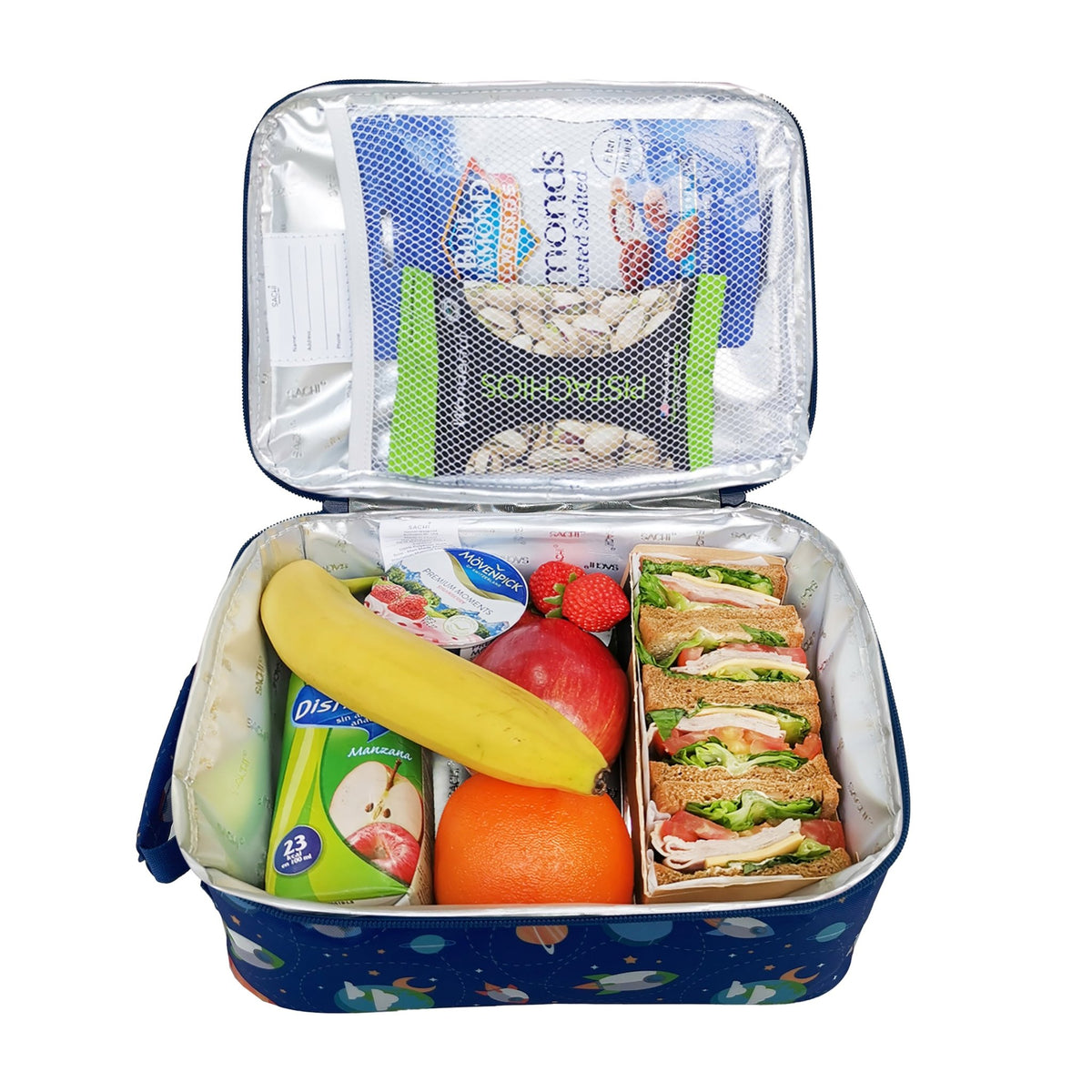 Sachi Insulated Lunch Bag, Food Jar & Bottle Bundle - Outer Space - BentoBliss