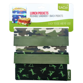 Sachi Lunch Pockets Set of 2 - Camo Green detail