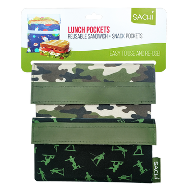 Sachi Lunch Pockets Set of 2 - Camo Green detail