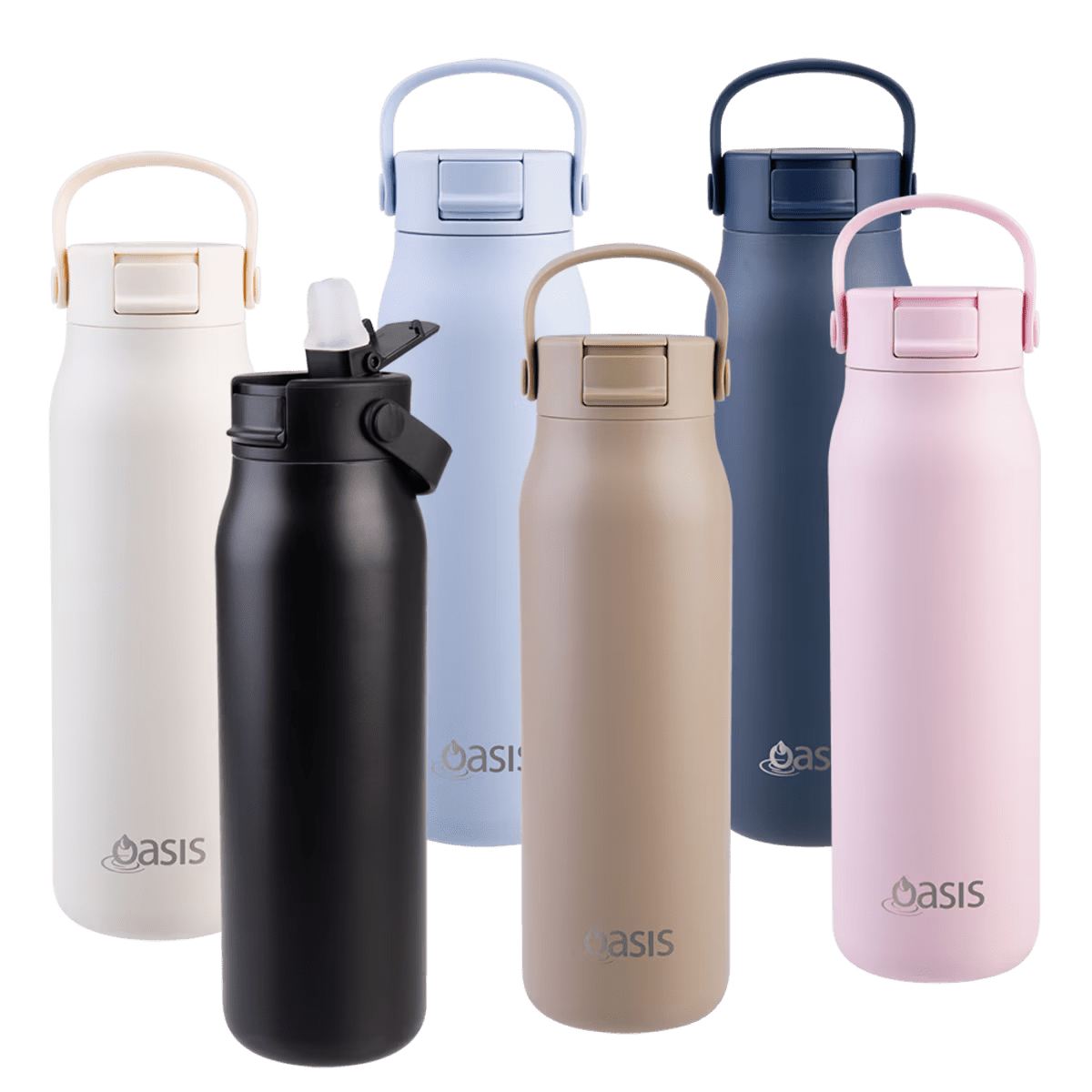 Oasis Ceramic Lined Stainless Steel Sorrento Sipper Bottle 900ml - BentoBliss