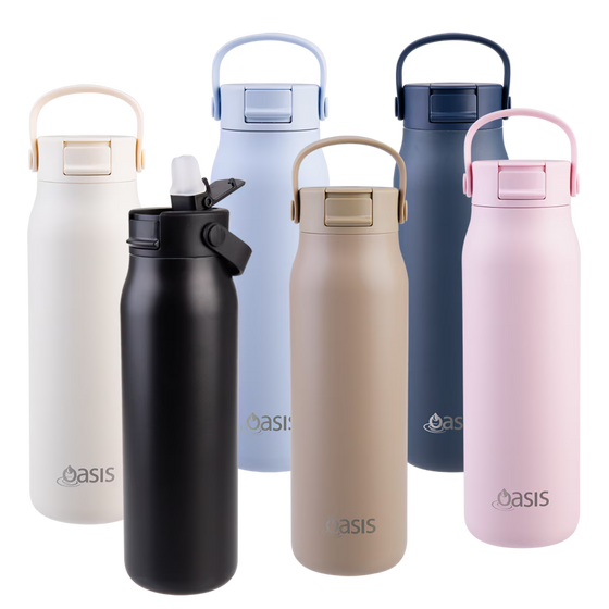 Oasis Ceramic Lined Stainless Steel Sorrento Sipper Bottle 900ml