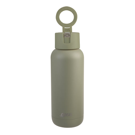 Oasis Mag Grip Insulated Drink Bottle 1L - Olive Green