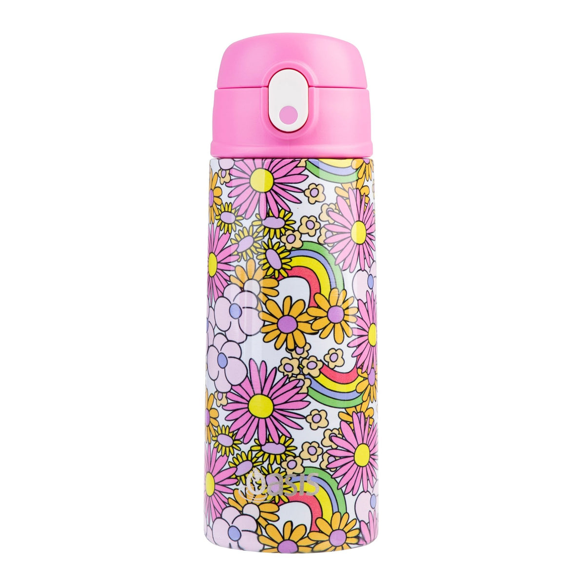 Oasis Stainless Steel Double Wall Insulated Kid's Drink Bottle W/Sipper Straw 550ML - BentoBliss