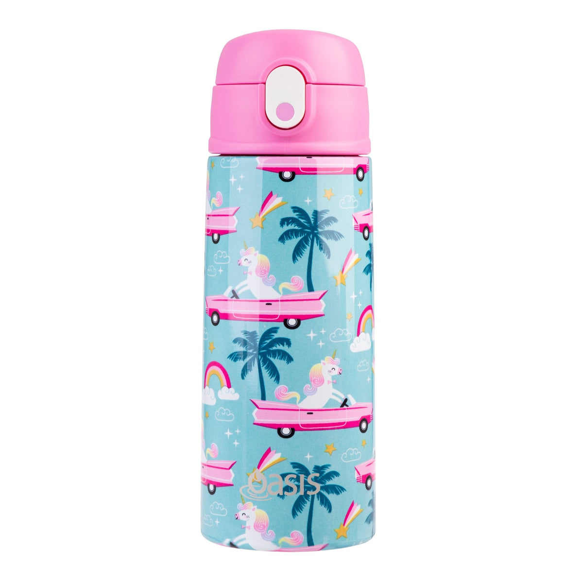 Oasis Stainless Steel Double Wall Insulated Kid's Drink Bottle W/Sipper Straw 550ML - BentoBliss