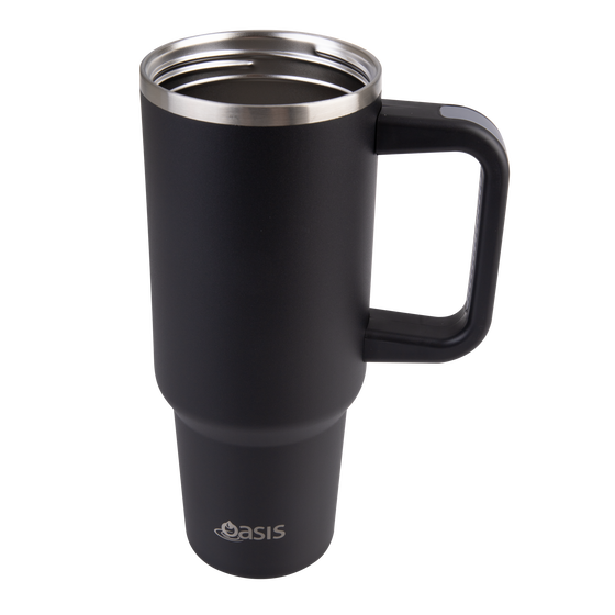 Oasis stainless steel 1.2litre black colour tumbler without lid