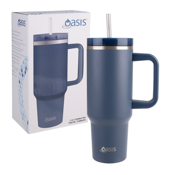 Oasis Stainless Steel Double Wall Insulated "Commuter" Travel Tumbler 1.2L