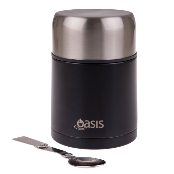 Oasis Insulated Food Flask 800ml - Matte Black