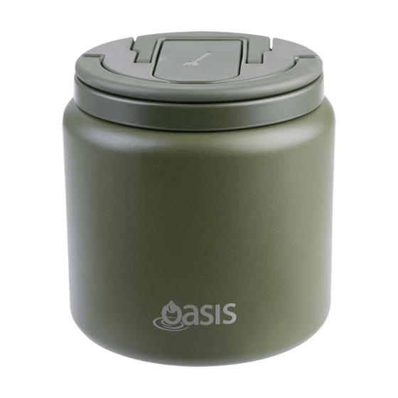 Oasis Insulated Food Flask Quick Release Lid & Spork 700ml - BentoBliss