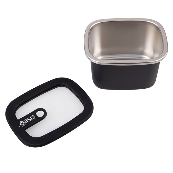 Oasis Microwave Safe Stainless Steel Rectangular Container 500ml