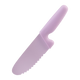 Pink kids safe knife on a white background
