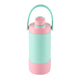 Avanti yum yum 2 way drink bottle pink/blue on white background