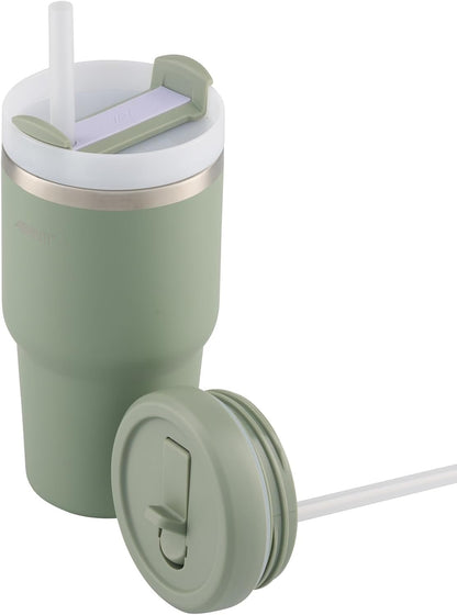 Avanti HydroQuench Insulated Smoothie Tumbler With 2 Lids 550ml - Agave