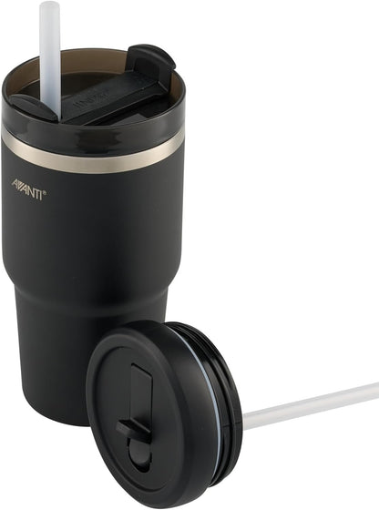 Avanti HydroQuench Insulated Smoothie Tumbler With 2 Lids 550ml - Black
