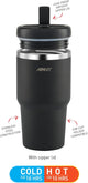 Avanti HydroQuench Insulated Smoothie Tumbler With 2 Lids 550ml - Black