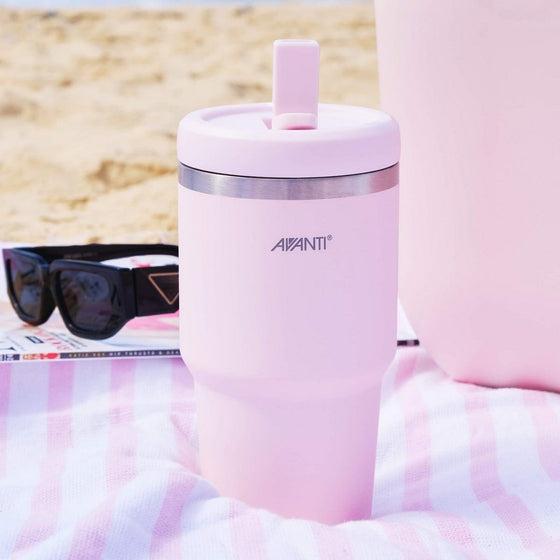 Avanti HydroQuench Insulated Smoothie Tumbler With 2 Lids 550ml - Sea Breeze Blue