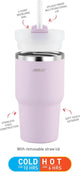 Avanti HydroQuench Insulated Smoothie Tumbler With 2 Lids 550ml - Lilac