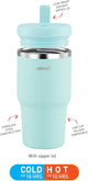 Avanti HydroQuench Insulated Smoothie Tumbler With 2 Lids 550ml - Sea Breeze Blue