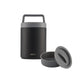 Avanti Insulated Food Jar With Handle 480ml in black with nested container for separating ingredients.