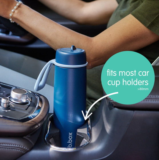 BPA-free insulated water bottle 690ml with flip-top lid