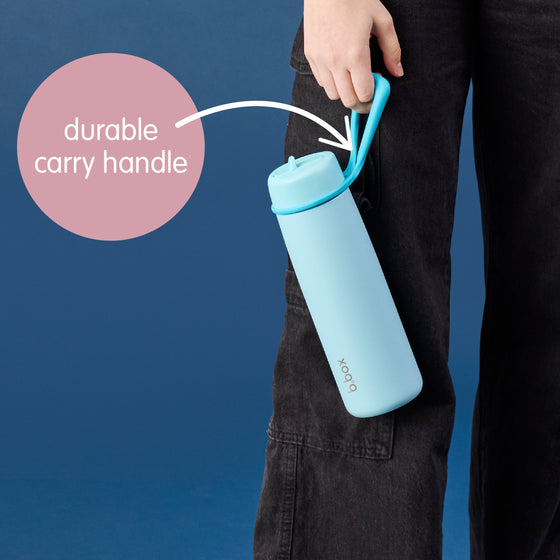 BPA-free insulated water bottle 690ml with flip-top lid